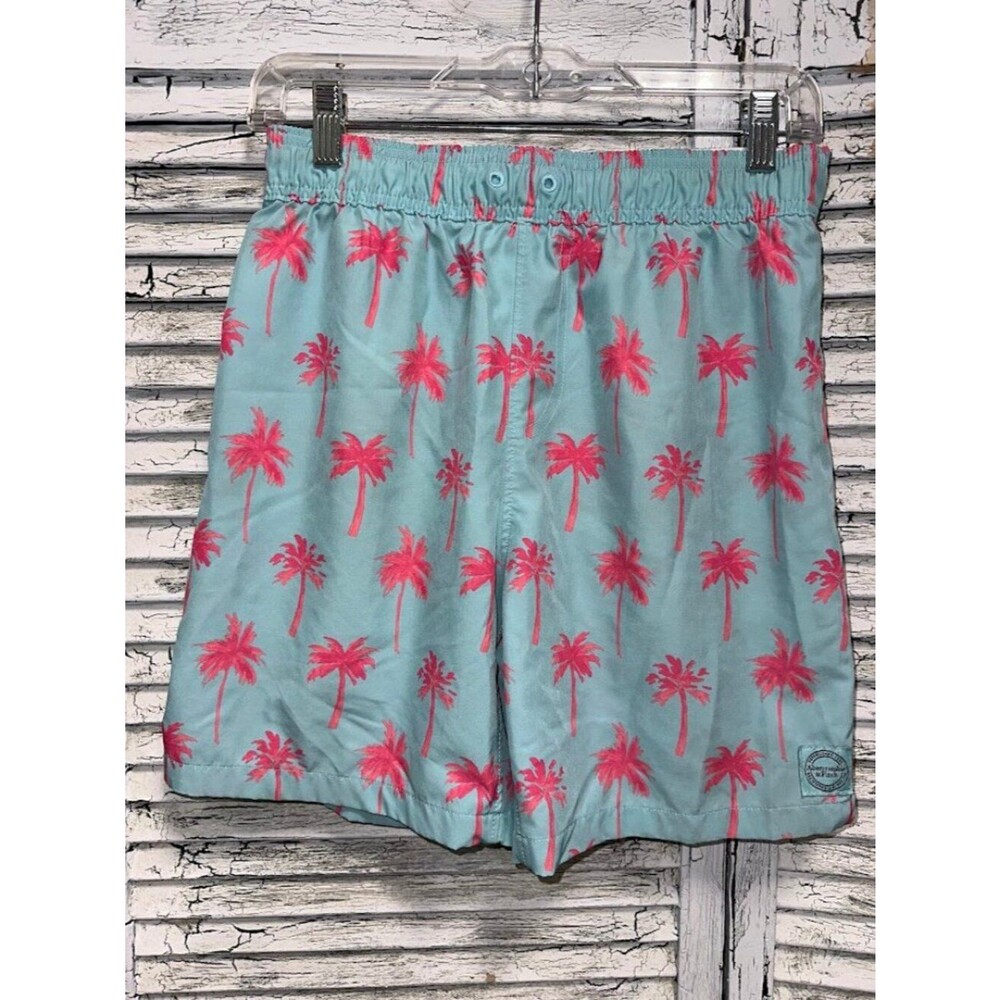Boys Abercrombie & Fitch Kids Blue Palm Tree's Swim Shorts Size 13/14